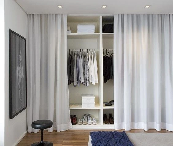 Closet con cortinas - Idea para decorar un espacio de renta