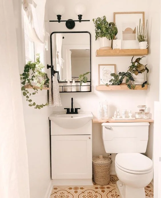 Decoración de baño pequeño - idea para decorar un espacio de renta