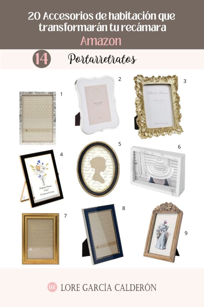 Accesorios de habitación - portarretratos - amazon