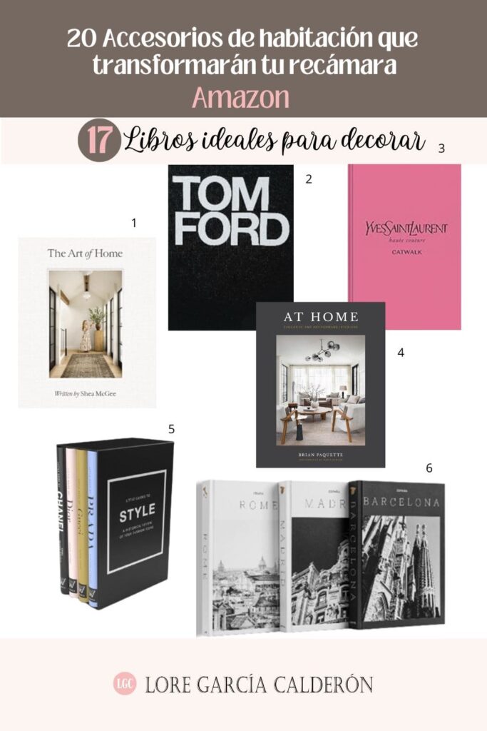 Accesorios de habitación - libros para decorar - amazon