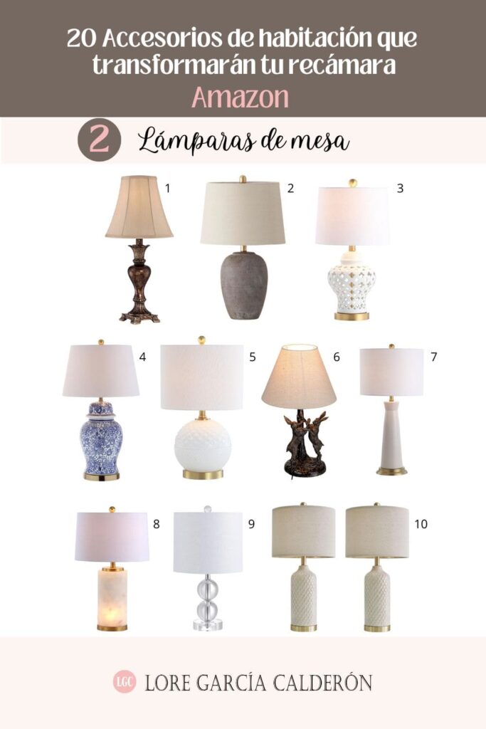 Accesorios de habitación - lámparas de mesa - amazon